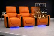 3 Seater Sienna Electric Leather Recliner Sofa