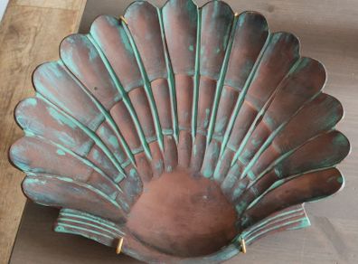 Solid Copper Scallop Seashell CatchAll Tray or Decorative Wall Art