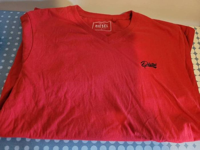 Mens Diesel Red Tshirt