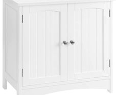 _Vanity unit, vanity unit, vanity unit, bathroom cabinet with 2 doors, adjustable shelf, lots of storage space, free-standing, country house style, 60 x 30 x 60 cm, white