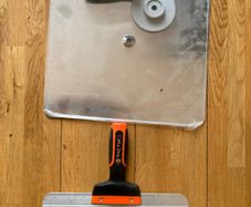 Plastering hawk and trowel