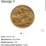 King George V Sovereign 1914 22k / CT gold coin Image 5