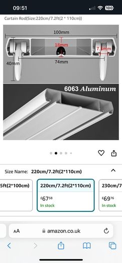 Ceiling Double Curtains Track Rail