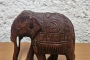 Beautiful Hand-Carved Wooden Elephant