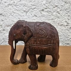 Beautiful Hand-Carved Wooden Elephant