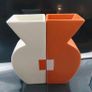 Geometric Retro Design Art Vase Image 2