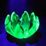 Vintage Incredibly Rare Arte Nuova Pustetto & Zanetti Murano Uranium Glass Ashtray Image 2