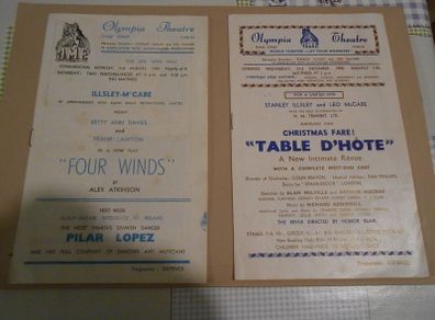 2 Olympia Theatre Programmes.