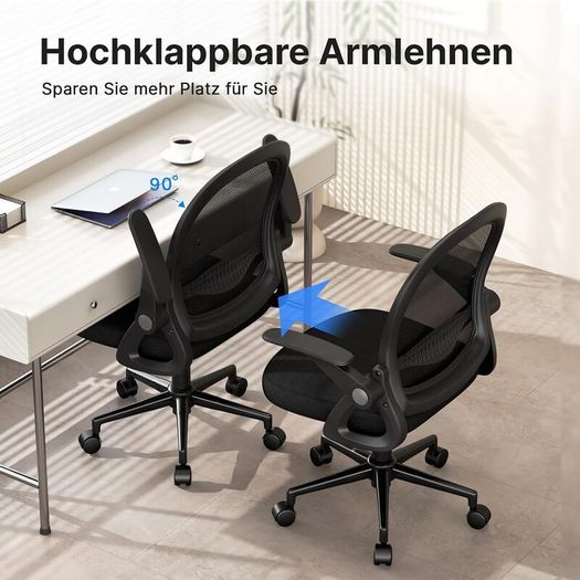 Ergonomic Office Chair with Folding Armrests