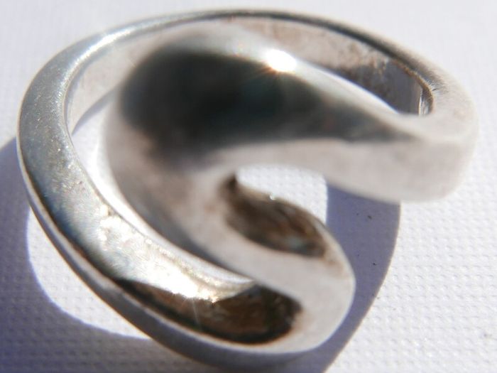 Vintage Elegant Retro Sterling Silver 925 Ring Size L - 5,63g