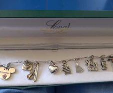 Silver charm bracelet