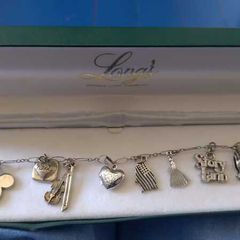 Silver charm bracelet