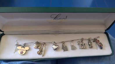 Silver charm bracelet