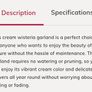 1.8M Cream Wisteria Garland X 2 Image 6