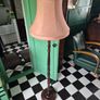 Floorlamp Retro Vintage 20th  Midcentury Floorlamp with pink silk shade Image 6