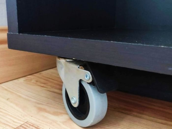 Bookcase with wheels