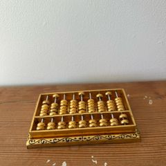 Vintage Brass Abacus Paperweight