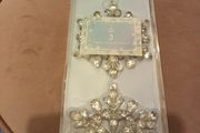 3 x jewel christmas snowflake hanging decorations