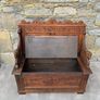Late Victorian Gothic Revival Carved Oak Hall Settle. Image 6