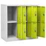 Locker Cabinet Light Grey and Green 90x45x92.5 cm Steel Image 2