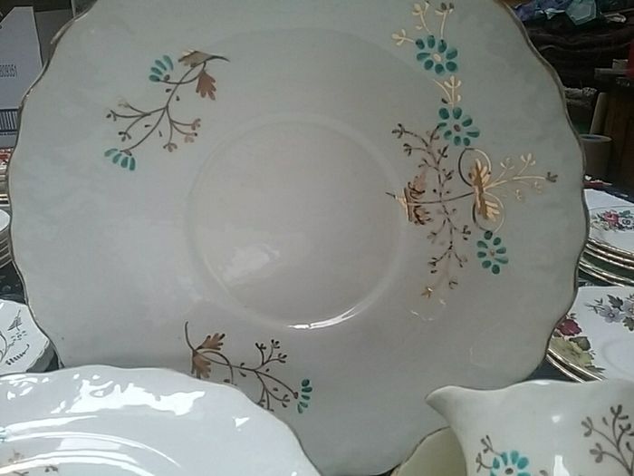 China Bread/Cake Plate +Serving Plates + Jug and Sugar Bowl