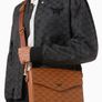 MCM Monogram messenger bag with natural nappa leather trim Image 3