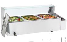 220v 3-Pan Commercial Food Warmer,3 x 8QT Electric Steam Table w/Glass Cover,1500W Countertop Stainless Steel Buffet Bain Marie