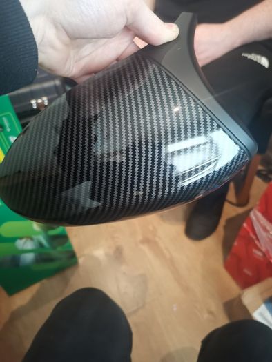 BMW e90 3series carbon and gloss Black mirror covers