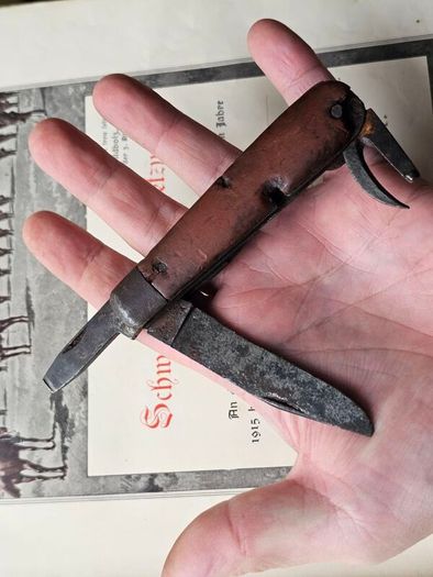 Antique 1910s Elsener Schwyz Original Swiss Army Knife Over 100years old Collectable Militaria