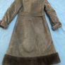 Vintage Ladies Mocklers Genuine Leather Shearling Nor'Easter Long Coat Size UK 8 Image 8