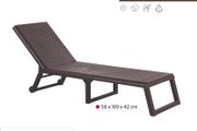 Sun Lounger - brown &amp; foldable