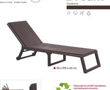 Sun Lounger - brown & foldable
