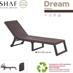 Sun Lounger - brown & foldable