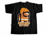 Orange is sus Imposter among us t-shirt impostor t-shirt