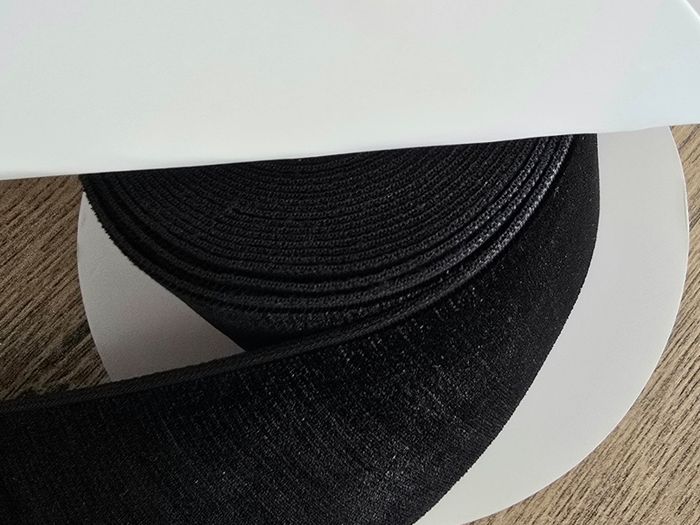 Bundle of black velvet ribbon