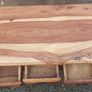 solid wood coffee table with drawers Image 2