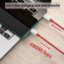 6.5A USB-C Type C Male to Type C Male Cable Data Charger Cable Wrap Charge Image 3