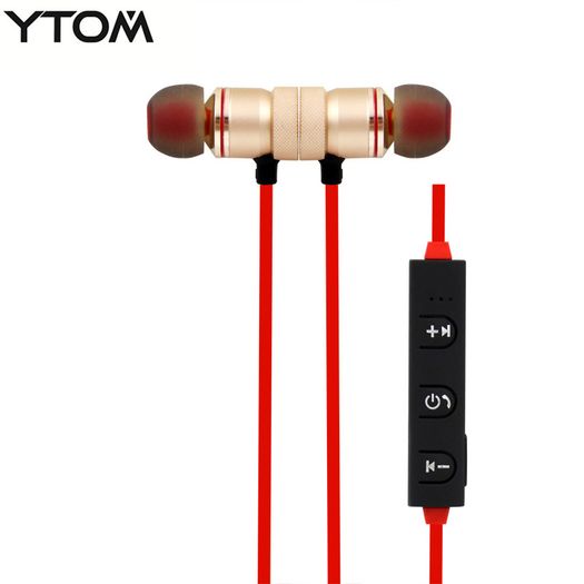 Magnetic Wireless Bluetooth Stereo Earphones Headphones for iPhone Samsung HTC