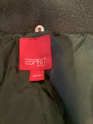 Boys dark green padded jacket with hood