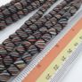 Vintage African Style MultiColor Stripe Black 7mm-8mm Glass Beads Necklace Strand Image 3