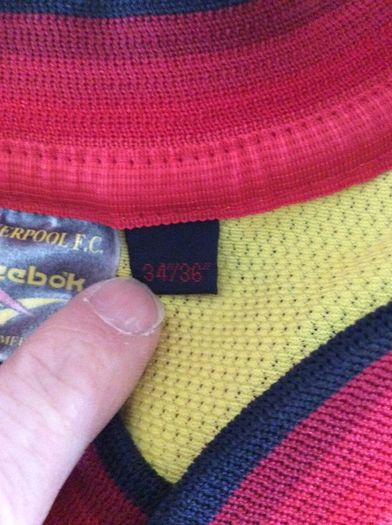 Liverpool Jersey. Official Reebok Mens Away Season 1997-1998. Original From The Time. Not A Modern Day Remake.