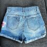 Monday Denim Shorts XS Embroidered Floral & Bird Design Image 8