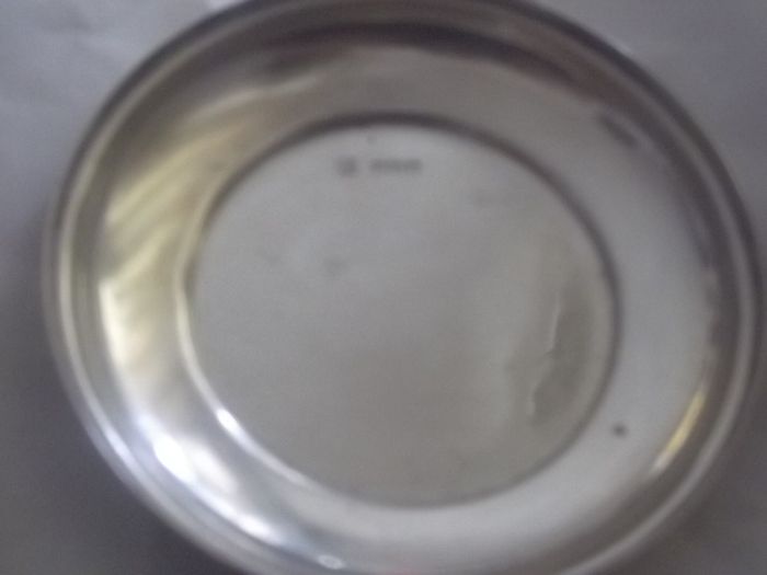 a small solid  silver dish london silver