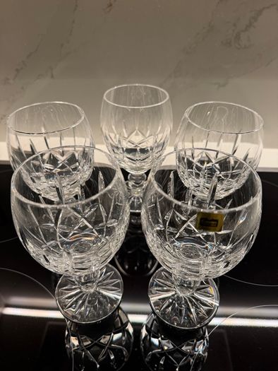 Cavan Crystal Sheelin Hand-Cut Goblets x6