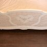 Vintage French Style Rattan / Cane Bed Frame - Cream Antique Finish - King Size Image 4