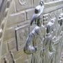 Vintage Large Brass Embossed Gaming Scene, diameter 25" Image 5