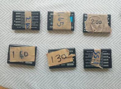 6 Original old 3ds used batterys