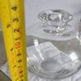 Lovely Small Round  Clear Glass Bud Flower Vase Hand Blown. Image 2