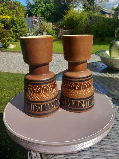 Pair of Kernat Ltd Israel vases, rare, no damage, D18