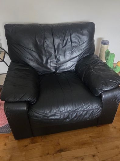 Free Italian Leather Sofa and 2 Armchairs